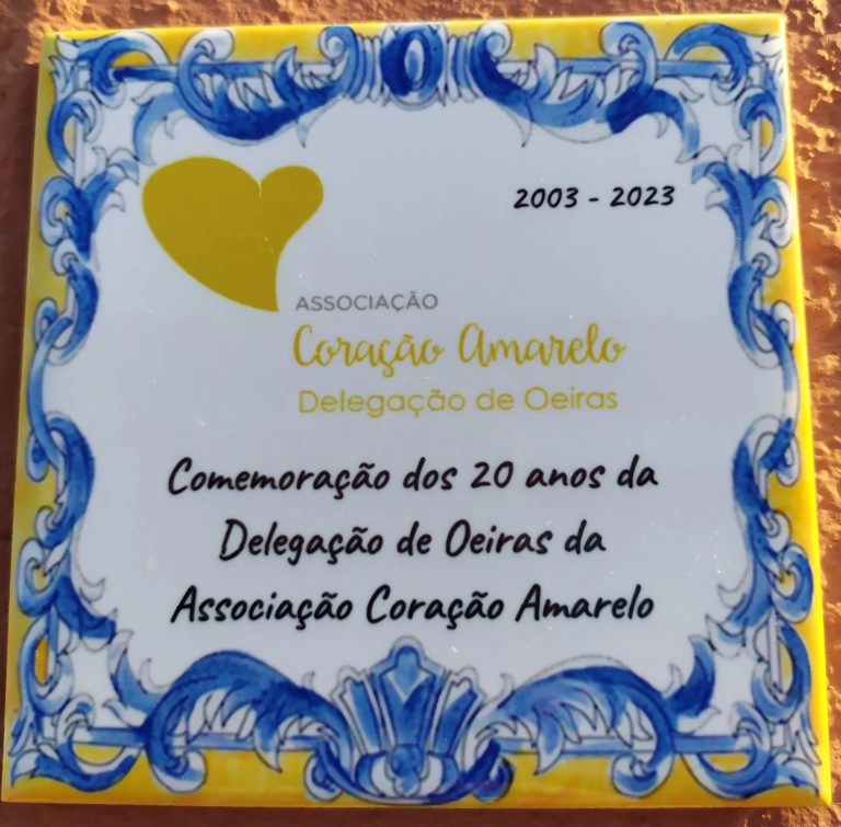 azulejo pintado com dedicatoria