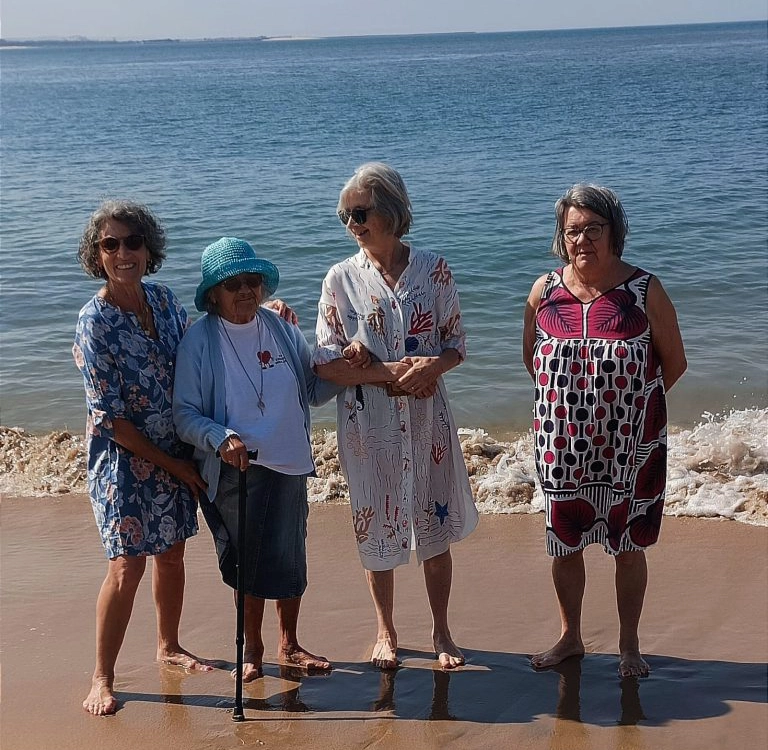 utentes na praia