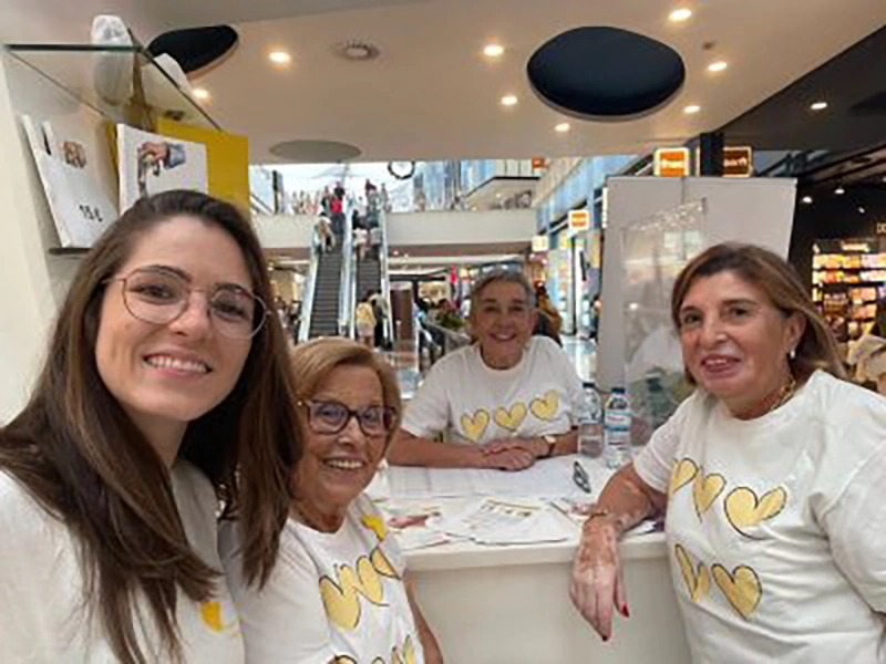 balcao com as voluntarias
