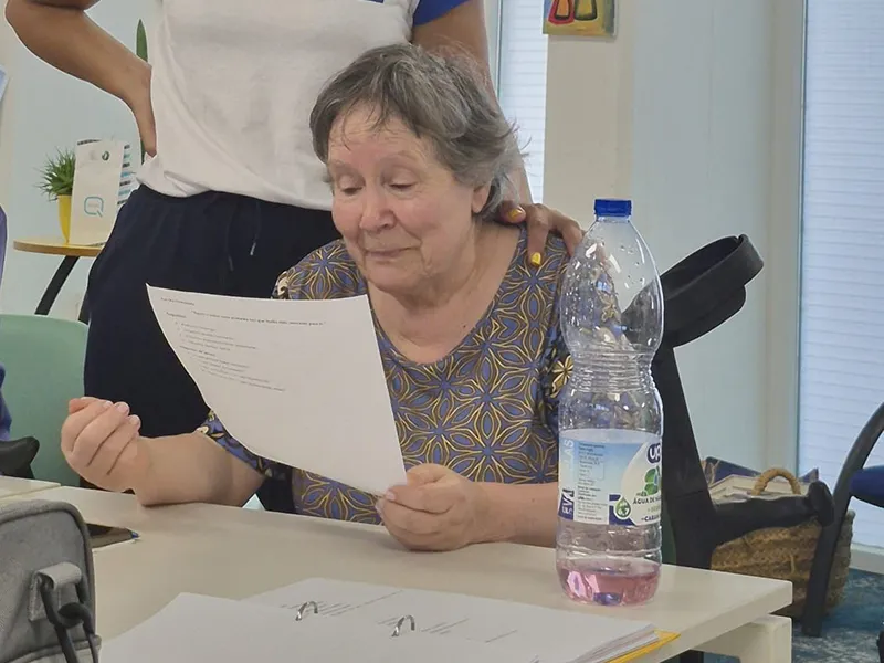 oficina de escrita criativa com utentes